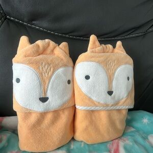 Adorable Fox Hooded Towels bundle